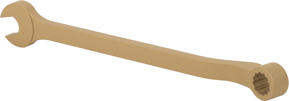 Kıvılcım Çıkarmayan Kombinasyon Anahtarı, 3/8" Boyut, 6-1/4" Toplam Uzunluk