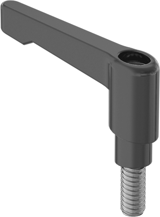 Güvenlik Ayarlanabilir Konumlu Tutamak, 9/16“ Uzunlukta 1/4”-20 Dişli Saplama