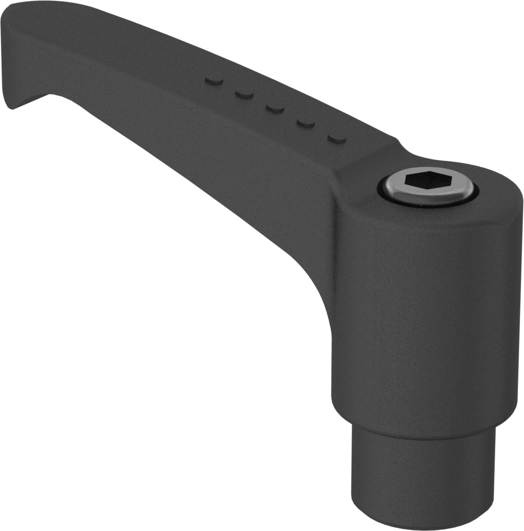 Güvenlik Ayarlanabilir Konumlu Tutamak, M6 x 1 mm Dişli Delik, 36 mm Çıkıntı