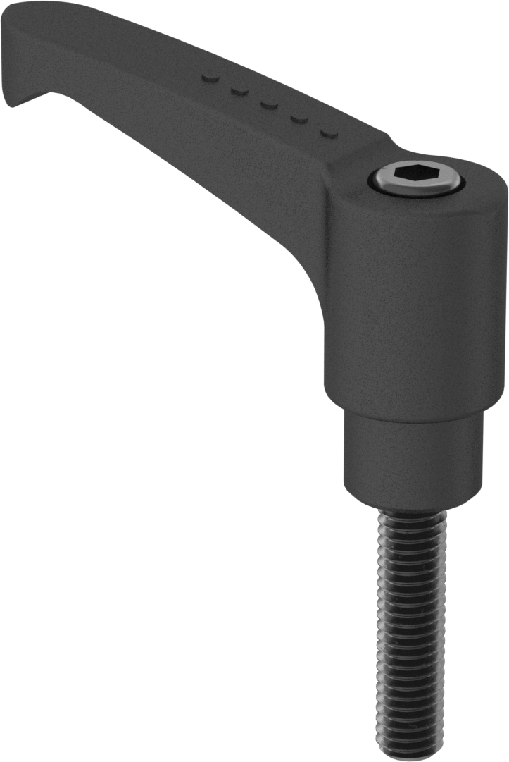 Güvenlik Ayarlanabilir Konumlu Tutamak, 25 mm Uzunluk M6 x 1 mm Dişli Saplama