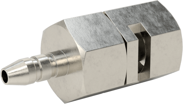 Hava ve Su için Paslanmaz Çelik Luer Lock Tüp Bağlantısı, 316 Paslanmaz Çelik, 1/8" Boru İç Çapı için Altıgen Gövdeli Fiş