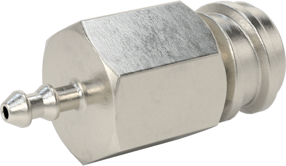 Hava ve Su için Paslanmaz Çelik Luer Lock Tüp Bağlantısı, 316 Paslanmaz Çelik, 1/16" Boru İç Çapı için Altıgen Gövdeli Soket