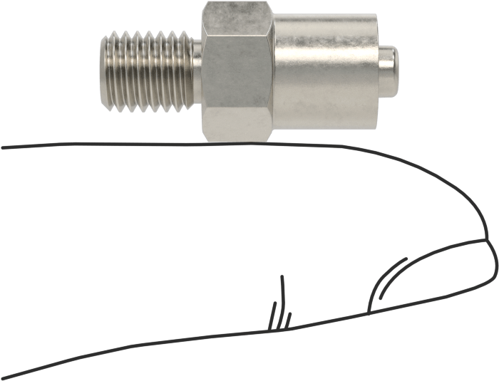 Hava ve Su için Paslanmaz Çelik Luer Lock Tüp Bağlantısı, Altıgen Gövdeli 317 Paslanmaz Çelik Tapa, 1/4"-28 SAE Dişi Boru