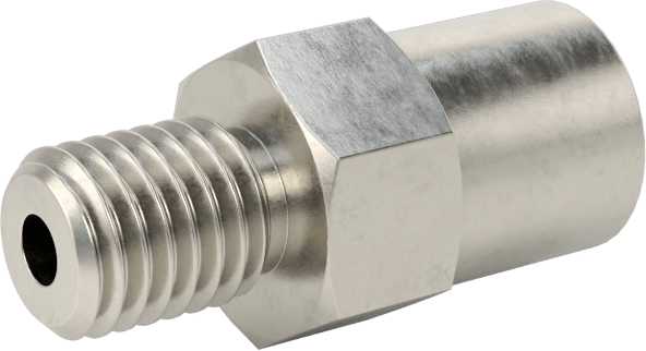 Hava ve Su için Paslanmaz Çelik Luer Lock Tüp Bağlantısı, Altıgen Gövdeli 317 Paslanmaz Çelik Tapa, 1/4"-28 SAE Dişi Boru