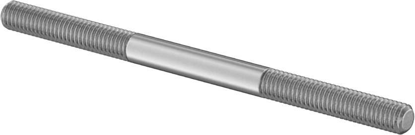 Bağlantı Çubuğu, Çinko Kaplamalı Karbon Çelik, 3" Toplam Uzunluk, 10-32 Diş