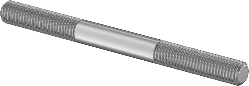 Bağlantı Çubuğu, Çinko Kaplamalı Karbon Çelik, 3" Toplam Uzunluk, 1/4"-28 Diş