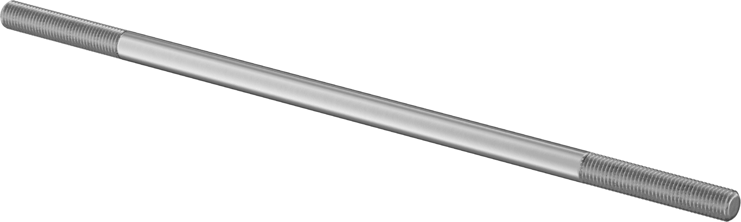 Bağlantı Çubuğu, Çinko Kaplamalı Karbon Çelik, 9" Toplam Uzunluk, 5/16"-24 Diş