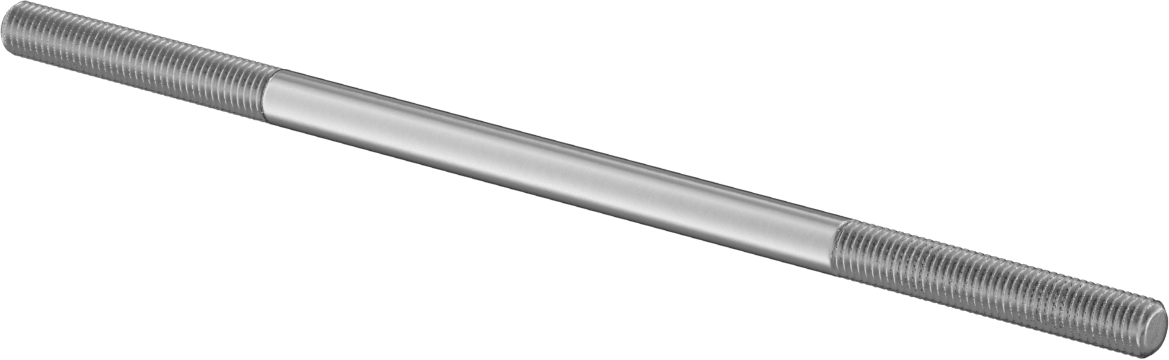 Bağlantı Çubuğu, Çinko Kaplamalı Karbon Çelik, 6" Toplam Uzunluk, 1/4"-28 Diş