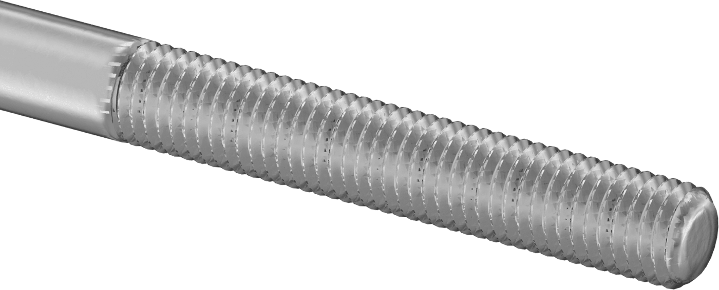 Bağlantı Çubuğu, Çinko Kaplamalı Karbon Çelik, 18" Toplam Uzunluk, 1/4"-28 Diş