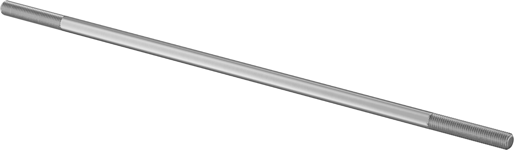 Bağlantı Çubuğu, Çinko Kaplamalı Karbon Çelik, 12 inç Toplam Uzunluk, 5/16"-24 Diş
