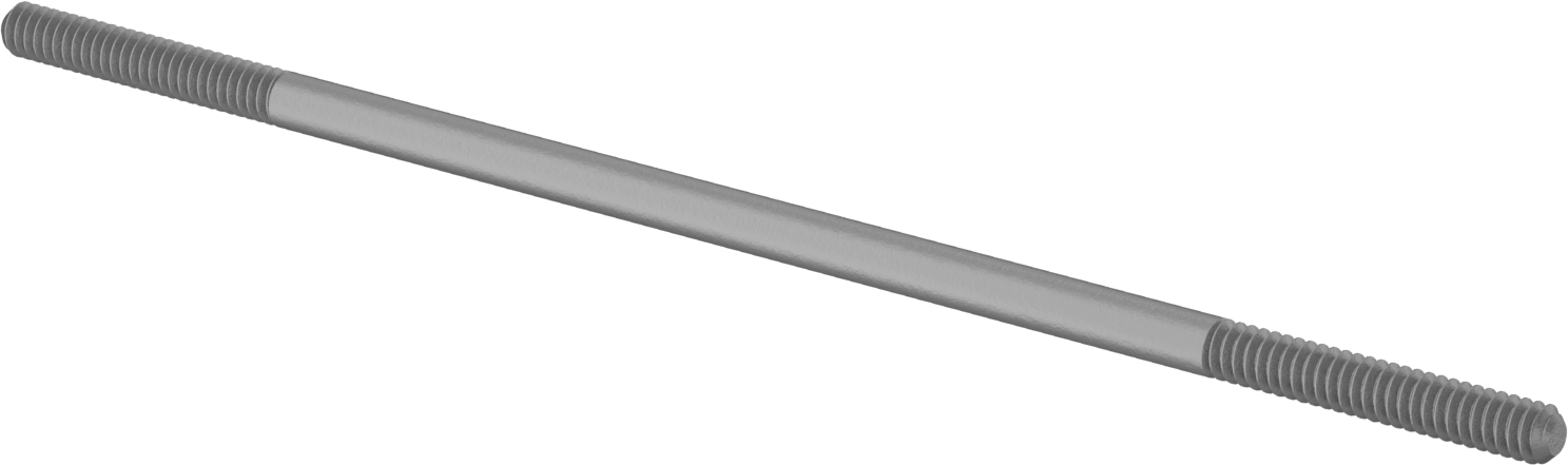 Bağlantı Çubuğu, Karbon Çelik, 6" Toplam Uzunluk, 10-24 Diş