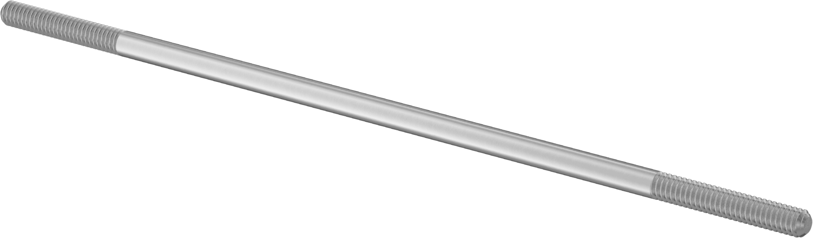 Bağlantı Çubuğu, 18-8 Paslanmaz Çelik, 9" Toplam Uzunluk, 1/4"-20 Diş