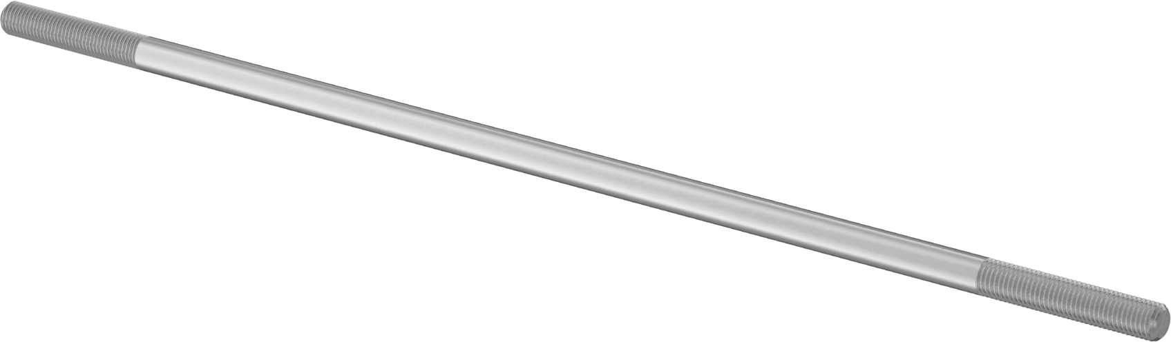 Bağlantı Çubuğu, 18-8 Paslanmaz Çelik, 12 inç Toplam Uzunluk, 5/16"-24 Diş
