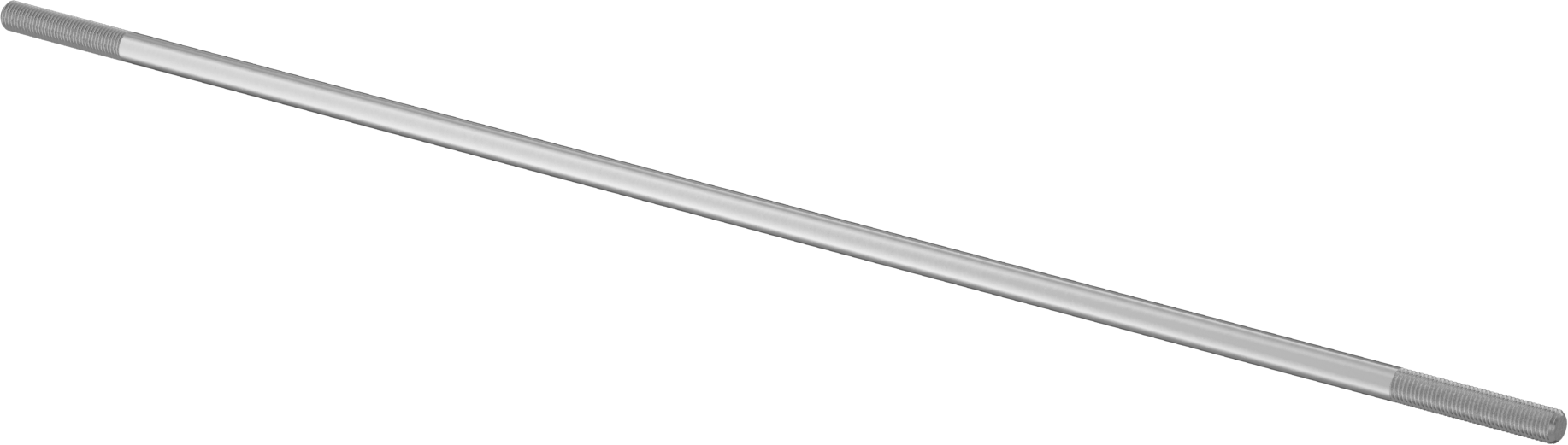 Bağlantı Çubuğu, 18-8 Paslanmaz Çelik, 18" Toplam Uzunluk, 5/16"-24 Diş