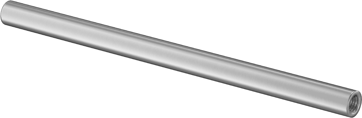 Bağlantı Çubuğu, Çinko Kaplamalı Karbon Çelik, 1/4"-28 İç Diş, 6 inç Uzunluk