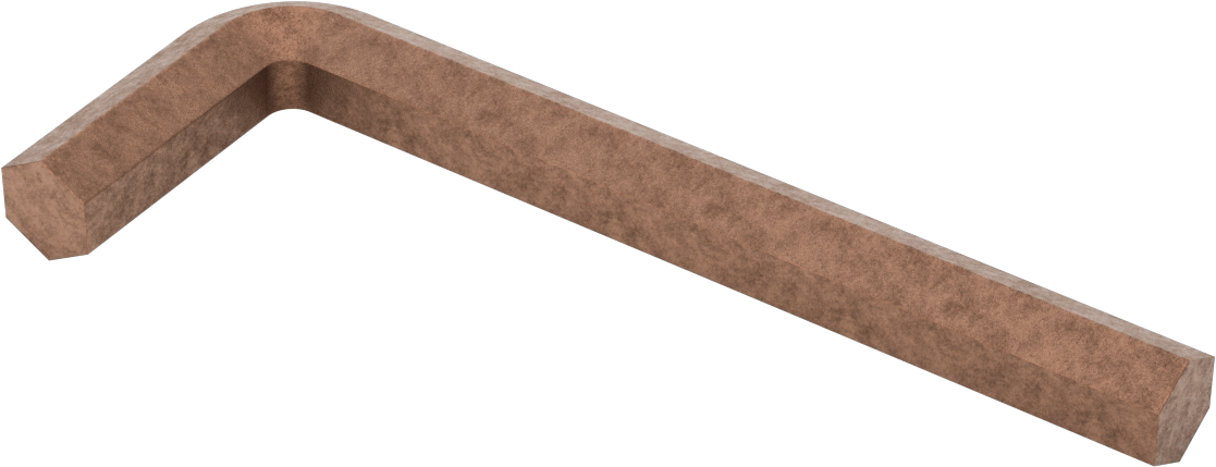 Kıvılcım Çıkarmayan Altıgen L Anahtarı, 3/4" Boyut