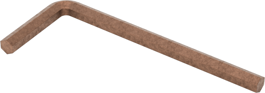 Kıvılcım Çıkarmayan Altıgen L Anahtarı, 6 mm Boyut