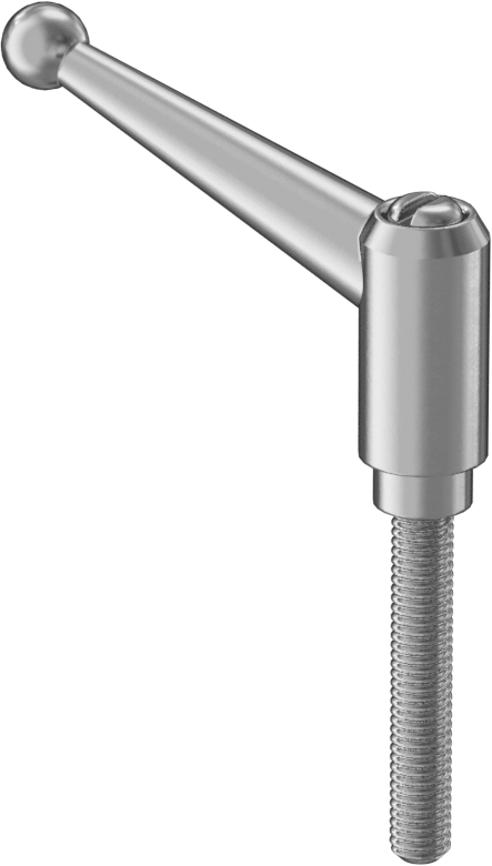 303 Paslanmaz Çelik Ayarlanabilir Tutamak, 10-32 Diş Boyutu x 1-3/16" Uzunlukta Saplama, 1-5/16" Çıkıntı