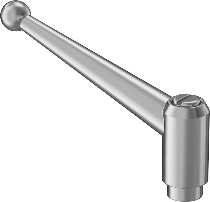 303 Paslanmaz Çelik Ayarlanabilir Tutamak, 1/4"-20 Dişli Delikli, 1-13/16" Çıkıntı