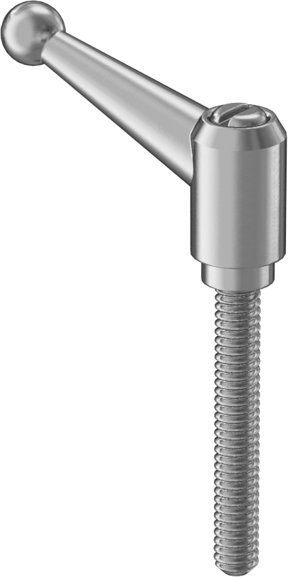 303 Paslanmaz Çelik Ayarlanabilir Tutamak, 1/4“-20 Dişli x 1-3/4” Uzunlukta Saplamalı, 1-5/16" Çıkıntı