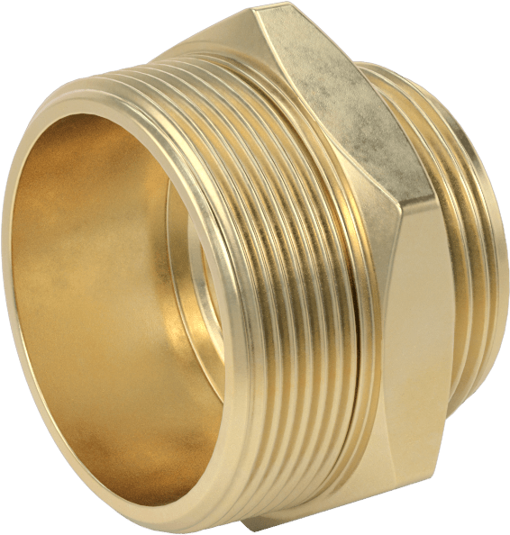 Yangın Söndürme Hortumu Bağlantı Parçası, Redüksiyon Adaptörü, 1-1/2 NH/NST Erkek x 2 NPT Erkek