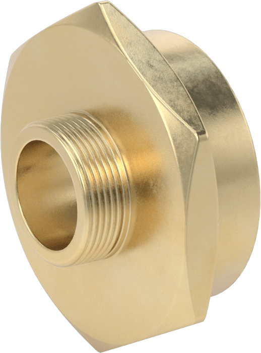 Yangın Söndürme Hortumu Bağlantı Parçası, Adaptör, 1-1/2 NPT Erkek x 2-1/2 NH/NST Dişi