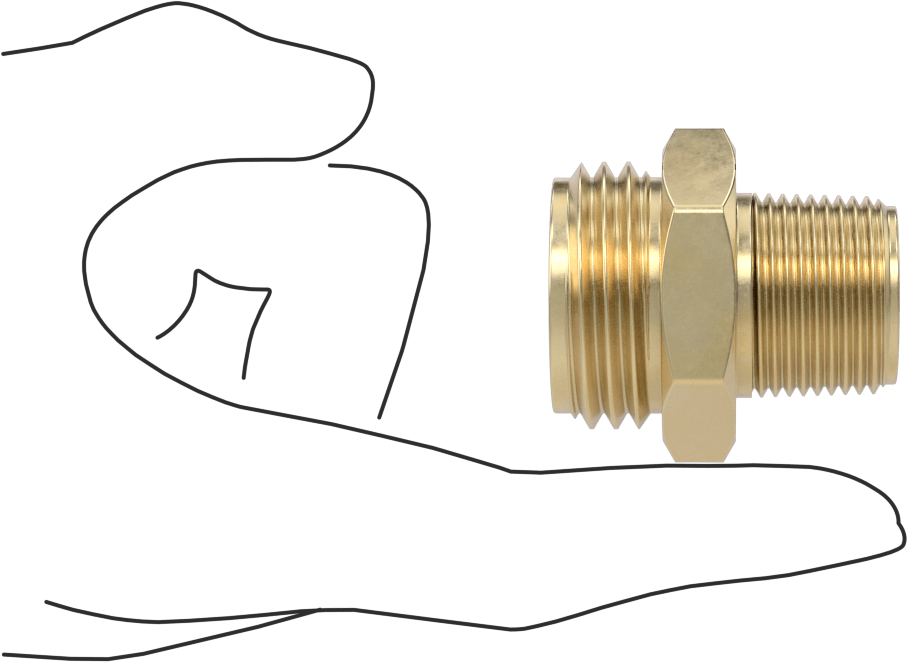 Yangın Söndürme Hortumu Bağlantı Parçası, Adaptör, 3/4 NH/NST Erkek x 3/4 NPT Erkek