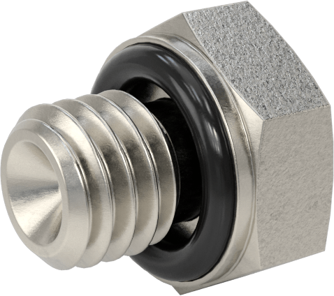 Yüksek Basınçlı Paslanmaz Çelik Tapa, Dış Altıgen, M5 x 0.8mm