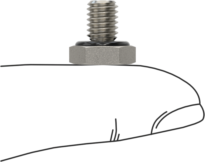 Yüksek Basınçlı 316 Paslanmaz Çelik Tapa, Dış Altıgen, M6 x 1mm