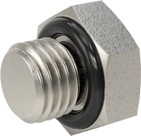 Yüksek Basınçlı Paslanmaz Çelik Tapa, Dış Altıgen, M10 x 1.25mm