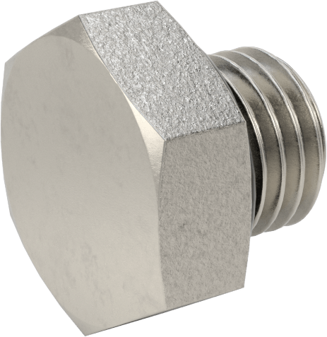 Yüksek Basınçlı Paslanmaz Çelik Tapa, Dış Altıgen, M10 x 1.25mm