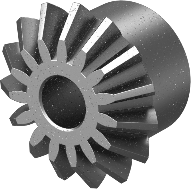 Metal Gönye Dişli, 1144 Karbon Çelik, Yuvarlak Delik, 15 Diş, 3/8" Mil için