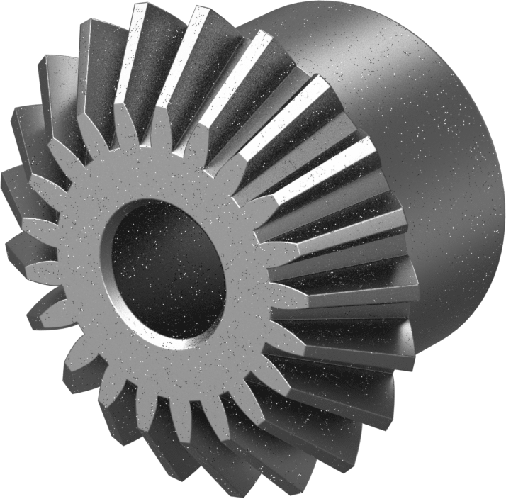 Metal Gönye Dişli, 1144 Karbon Çelik, Yuvarlak Delik, 21 Diş, 1/2" Mil