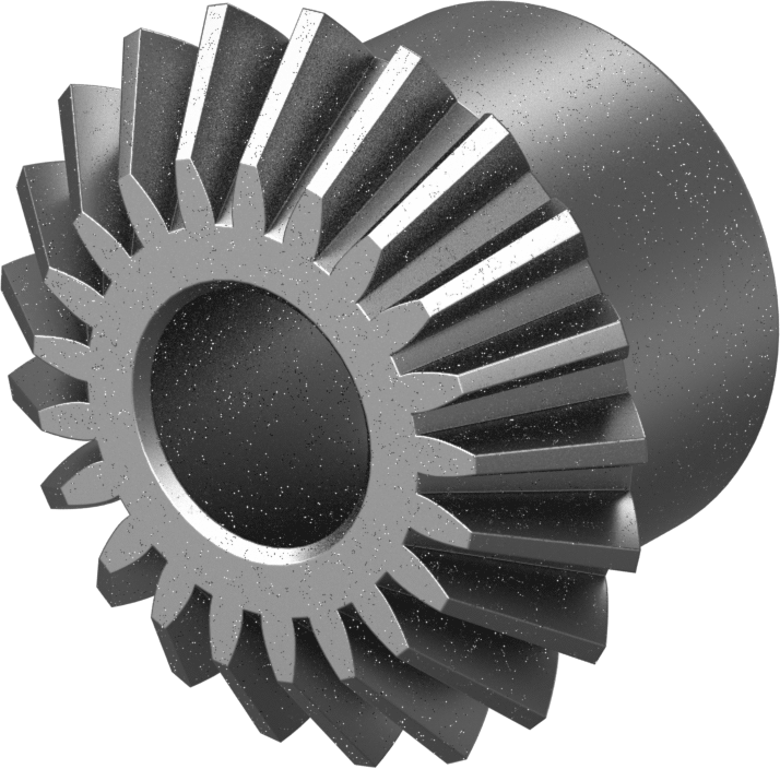 Metal Gönye Dişli, 1144 Karbon Çelik, Yuvarlak Delik, 21 Diş, 5/8" Mil için