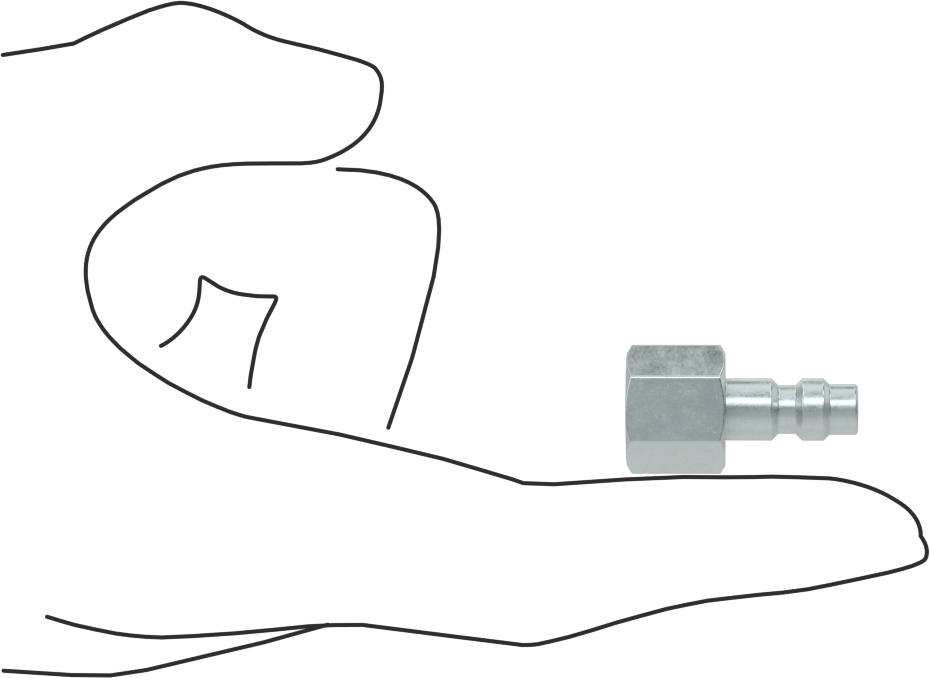 Hava için Endüstriyel Hızlı Bağlantı Kesme Hortum Bağlantısı, Çelik, Plug, 1/8 Kaplin Boyutu, 1/8 NPT Dişi