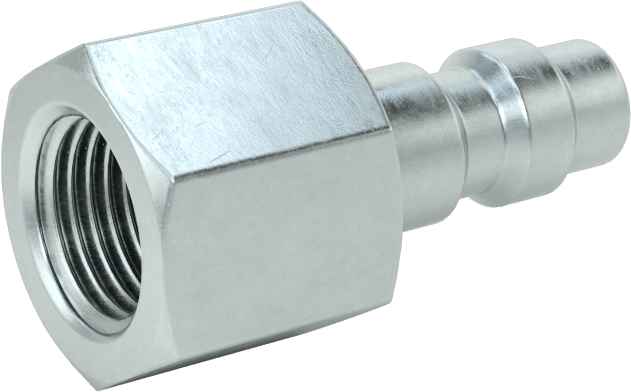 Hava için Endüstriyel Hızlı Bağlantı Kesme Hortum Bağlantısı, Çelik, Plug, 1/8 Kaplin Boyutu, 1/8 NPT Dişi