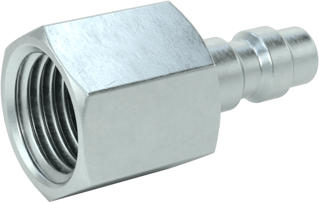 Hava için Endüstriyel Hızlı Bağlantı Kesme Hortum Bağlantısı, Çelik, Plug, 1/8 Kaplin Boyutu, 1/4 NPT Dişi
