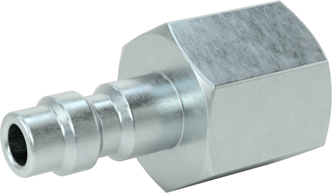 Hava için Endüstriyel Hızlı Bağlantı Kesme Hortum Bağlantısı, Çelik, Plug, 1/8 Kaplin Boyutu, 1/4 NPT Dişi