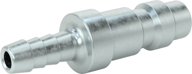 Hava için Endüstriyel Hızlı Bağlantı Kesme Hortum Bağlantısı, Çinko Kaplamalı, Plug, 1/8 Boyut, 1/8" Hortum İç Çapı için Dikenli Uç