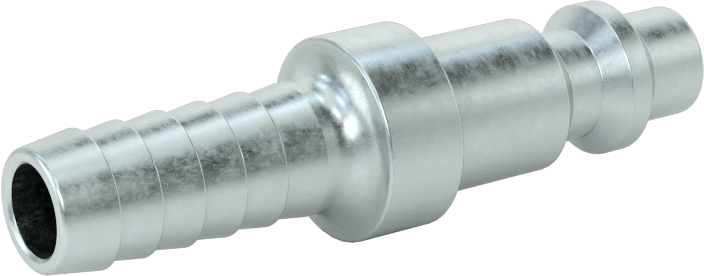 Hava için Endüstriyel Hızlı Bağlantı Kesme Hortum Bağlantısı, Çinko Kaplamalı, Plug, 1/4 Boyut, 5/16" Hortum İç Çapı için Dikenli Uç