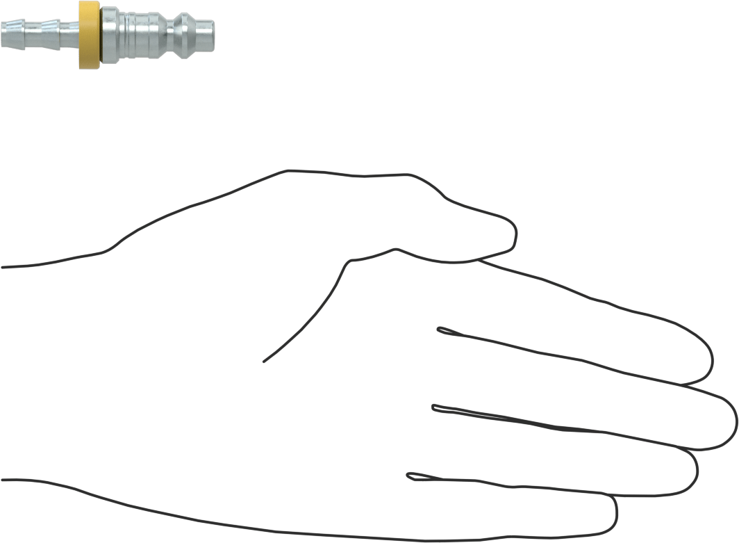 Hava için Endüstriyel Hızlı Bağlantı Kesme Hortum Bağlantısı, 1/4 Boyutlu Çelik Plug, 1/4" Hortum İç Çaplı İtme Tipi Dikenli Uç