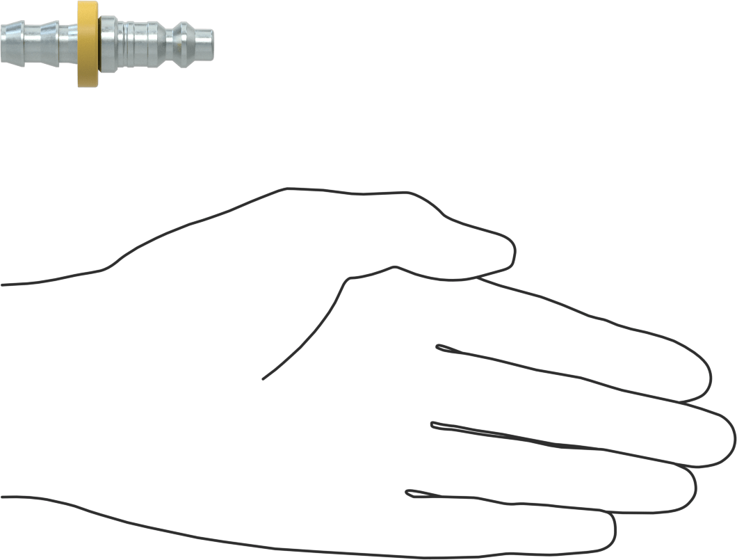 Hava için Endüstriyel Hızlı Bağlantı Kesme Hortum Bağlantısı, 1/4 Boyutlu Çelik Plug, 3/8" Hortum İç Çapı için İtme Tipi Dikenli Uç