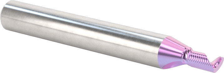Seramik Kaplı Karbür Spiral Freze Ucu, Plastik için, Yukarı Doğru Çıkarma, 1/8" Kesme Çapı, 1/4" Uzun Kesim
