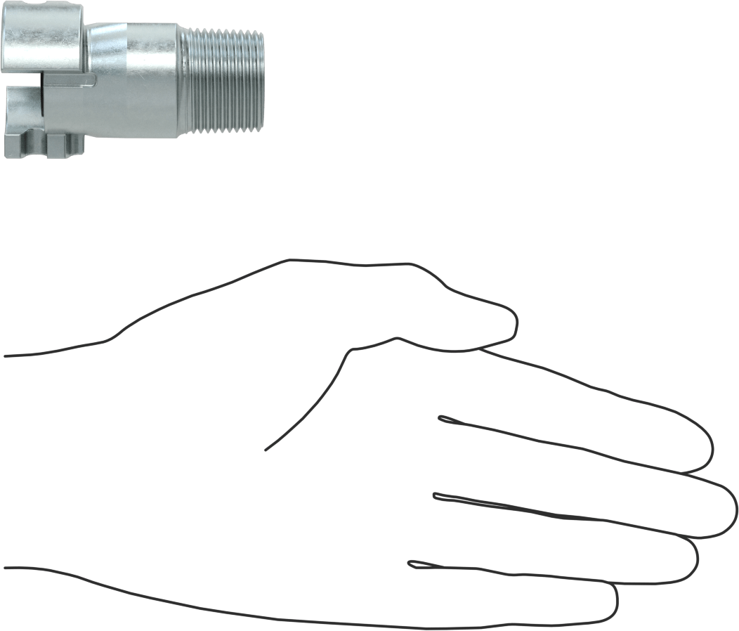 Çift Kavrama Kilitli Hortum Bağlantısı, Hava ve Su için, Plug, 3/4 NPTF Erkek Uç