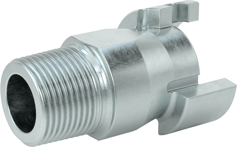 Çift Kavrama Kilitli Hortum Bağlantısı, Hava ve Su için, Plug, 3/4 NPTF Erkek Uç