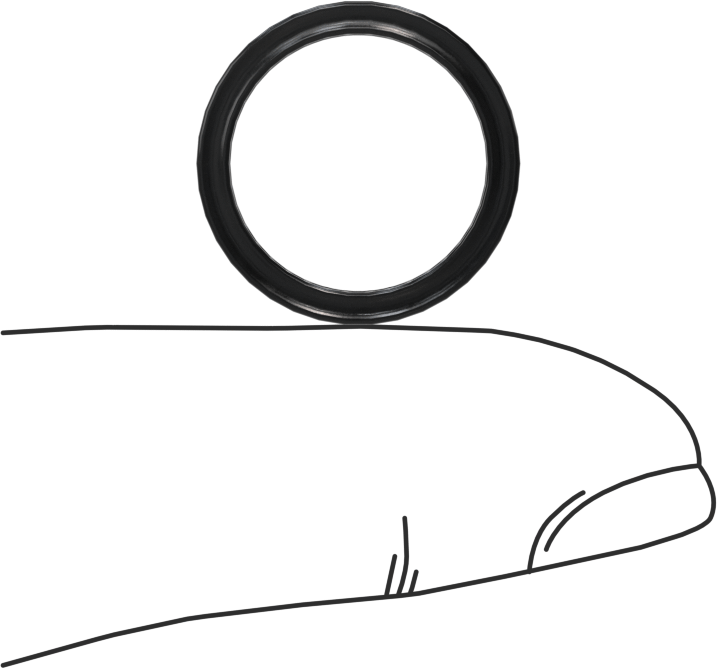 Kimyasallara Dayanıklı Viton® Floroelastomer O-Ring, X-Profil, 1/16 Kesirli Genişlik, Dash Numarası 015