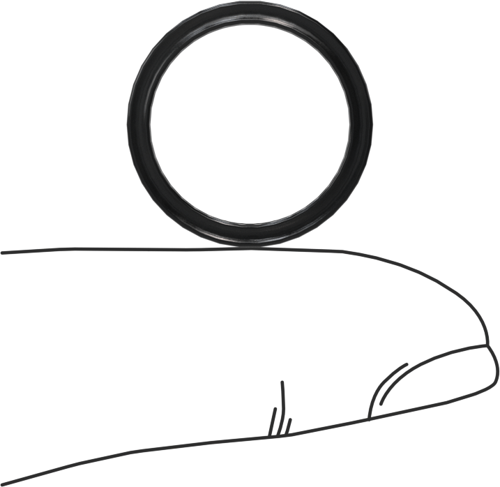 Kimyasallara Dayanıklı Viton® Floroelastomer O-Ring, X-Profil, 1/16 Kesirli Genişlik, Dash Numarası 016