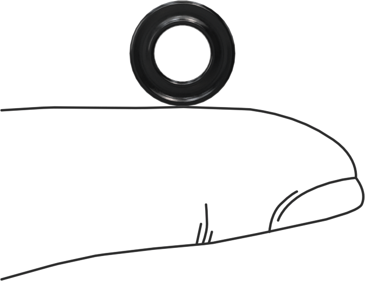 Kimyasallara Dayanıklı Viton® Floroelastomer O-Ring, X-Profil, 3/32 Kesirli Genişlik, Dash Numarası 108