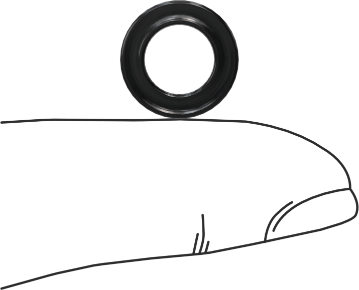 Kimyasallara Dayanıklı Viton® Floroelastomer O-Ring, X-Profil, 3/32 Kesirli Genişlik, Dash Numarası 109