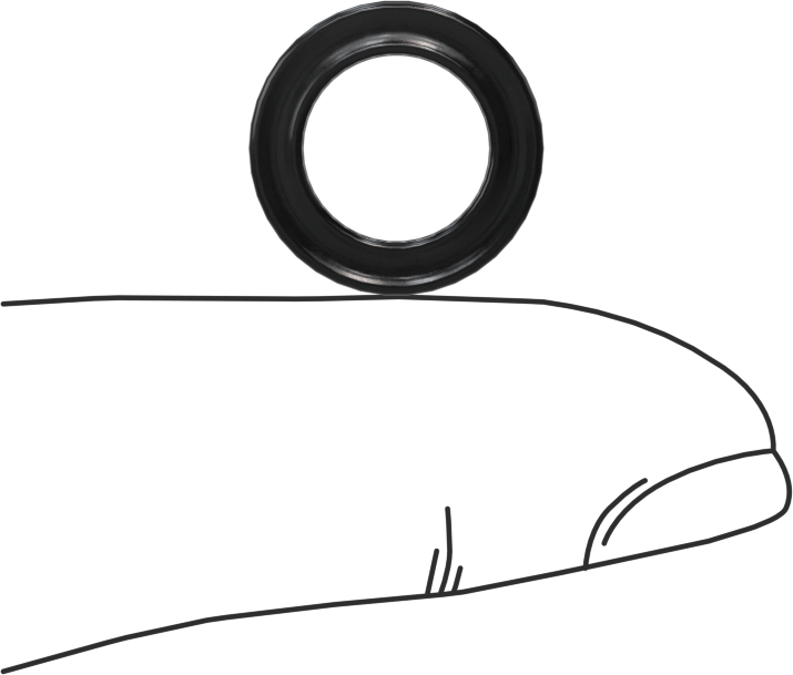 Kimyasallara Dayanıklı Viton® Floroelastomer O-Ring, X-Profil, 3/32 Kesirli Genişlik, Dash Numarası 110